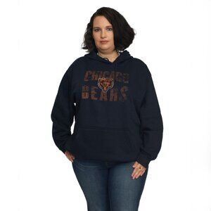 Chicago Bears NFL Women's Plus Size Screen Print Hoodie 3X